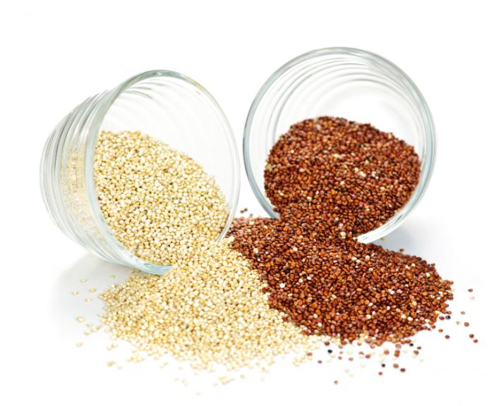 White and red quinoa