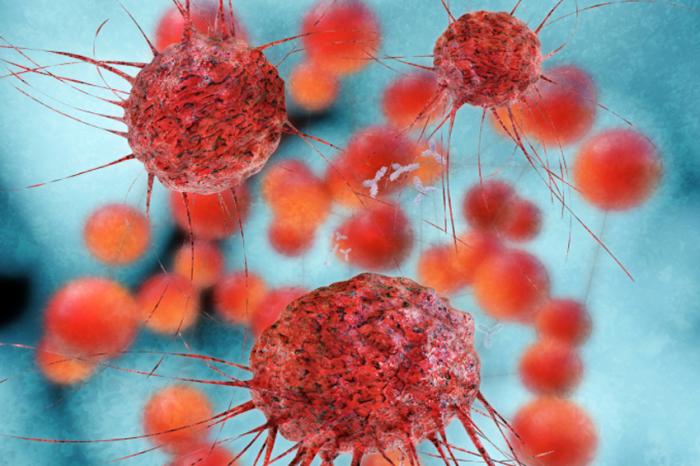 illustration of breast cancer cells