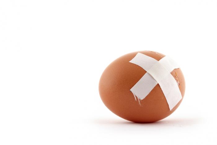 bandaged egg