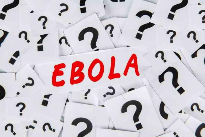 Ebola written among lots of question marks